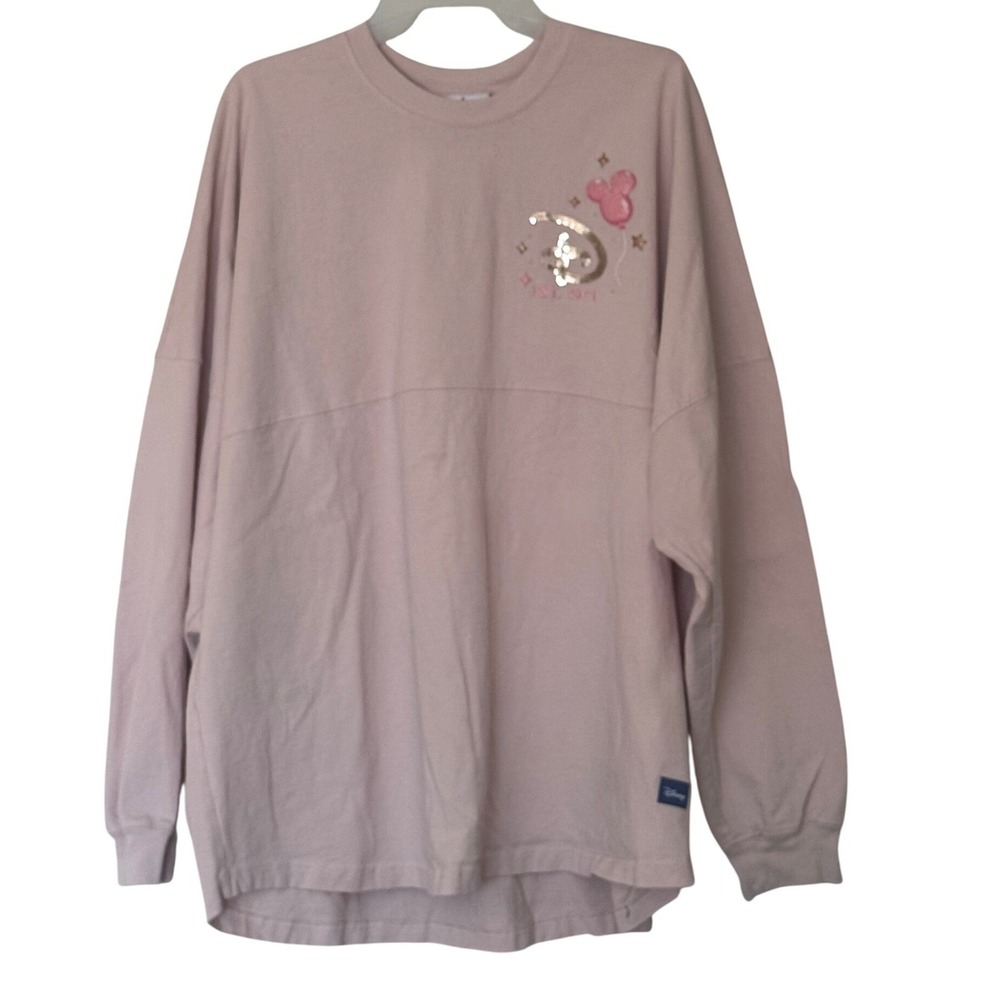 Disney Spirit Jersey Pink Walt Disney World Sequin Mickey Balloon Women XXL